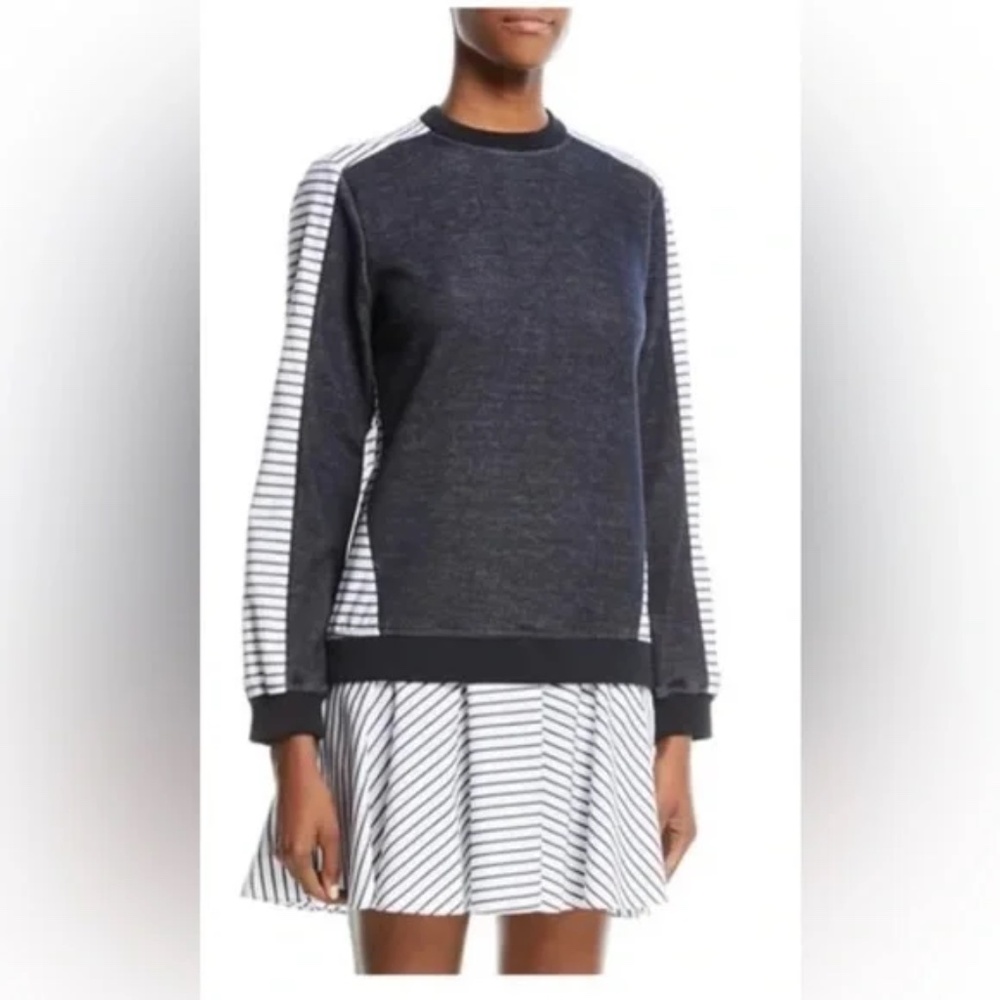 Prose & Poetry Tanner Sweatshirt Striped Dress - size L - Picture 5 of 8